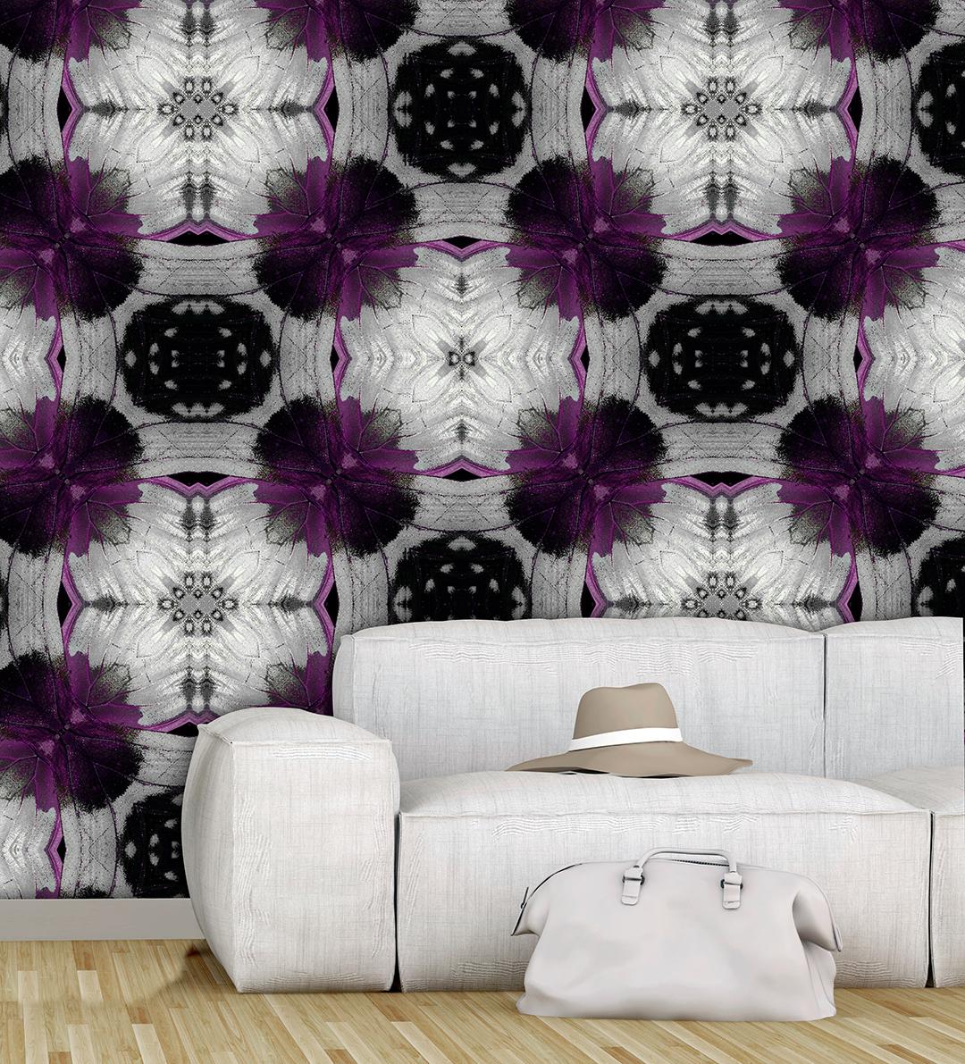 EDGE Collections Blossom Drifter Eggplant from our Drifter Series  For Sale 3