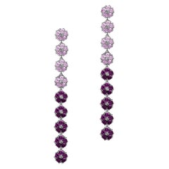 Blossom Gentile Ombre Chandelier Earrings, Lavender and Amethyst Gemstones