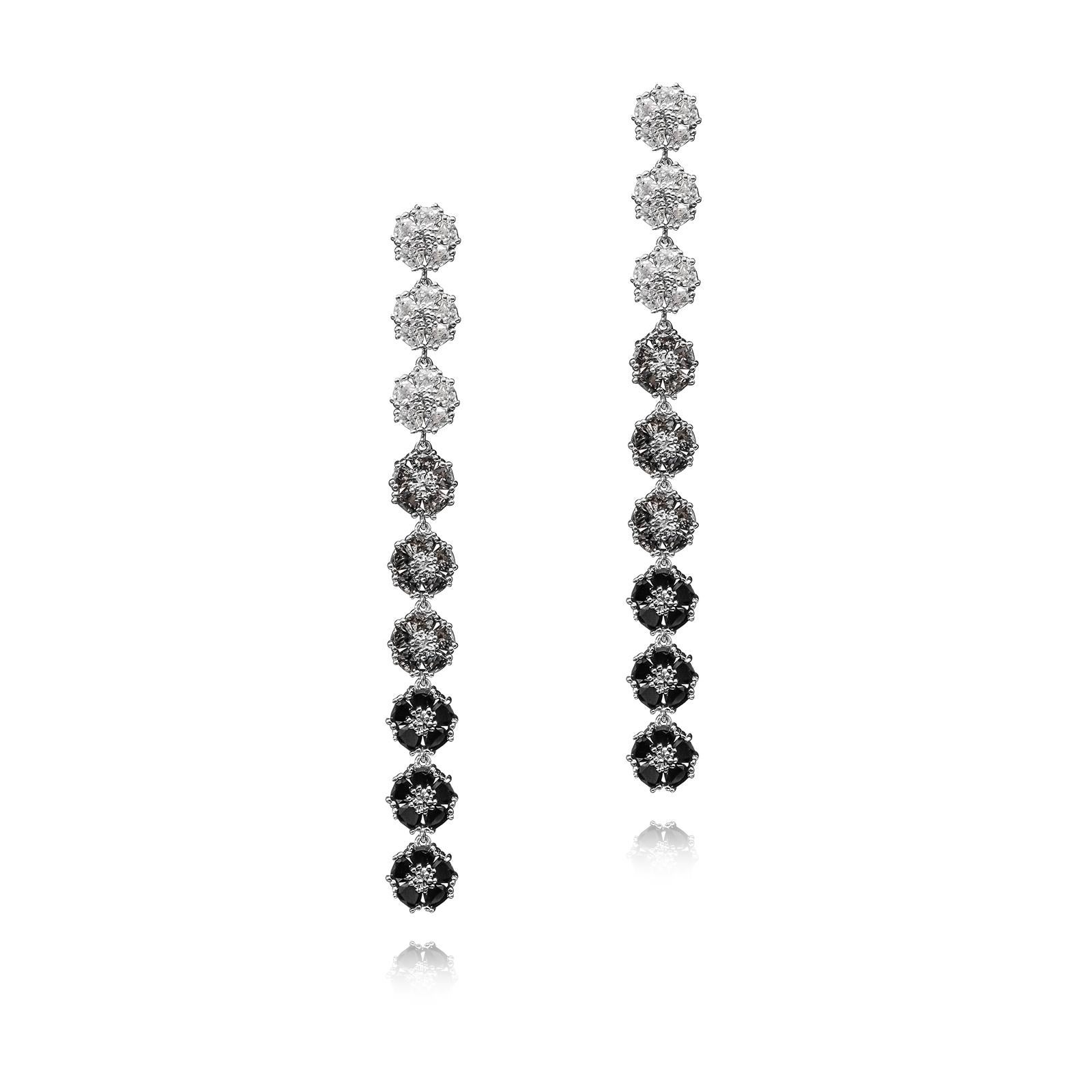Whatever the season, take a little natural beauty with you everywhere you go. These elegant, light-weight on-trend blossom gentile ombre chandelier earrings are a statement piece for whatever your ensemble . .925 sterling silver base. Also available