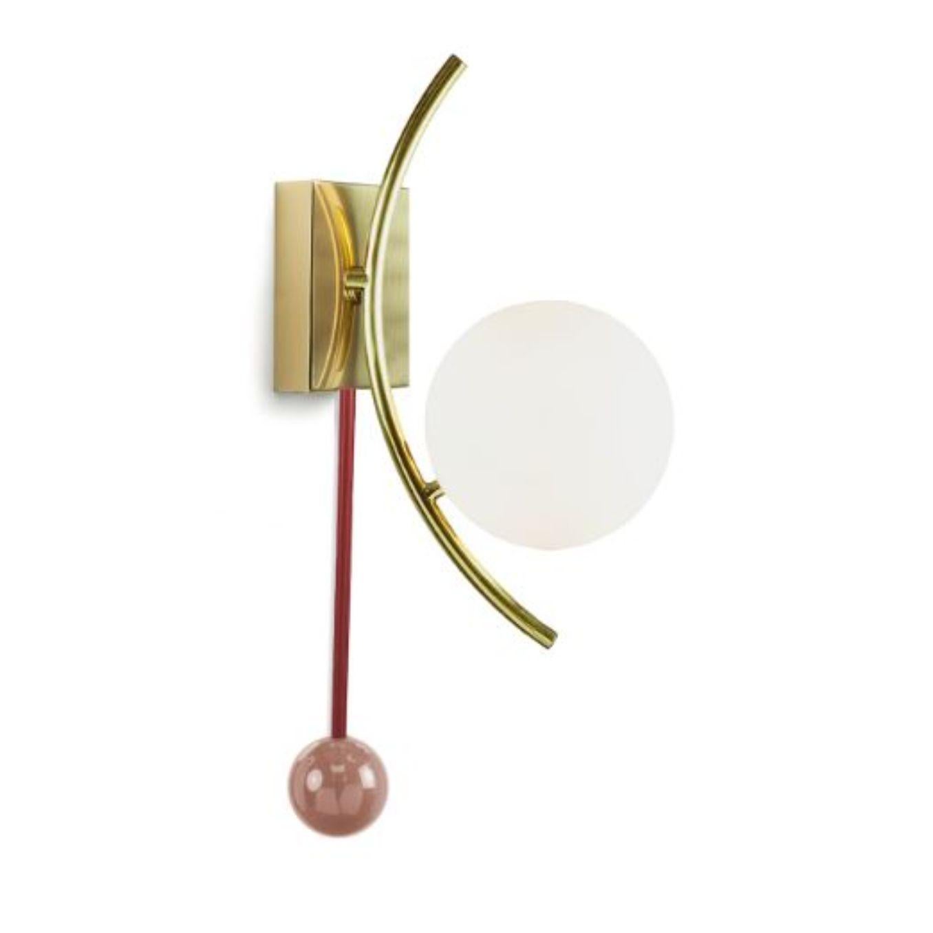 Blossom Helio wall lamp by Dooq
Dimensions: W 15 x D 27 x H 60 cm
Materials: lacquered metal, brass/nickel.
Also available in different colors and materials. 

Information:
230V/50Hz
1 x max. G9
4W LED

120V/60Hz
1 x max. G9
4W