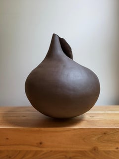 Blossom I - Black stoneware sculptural vase