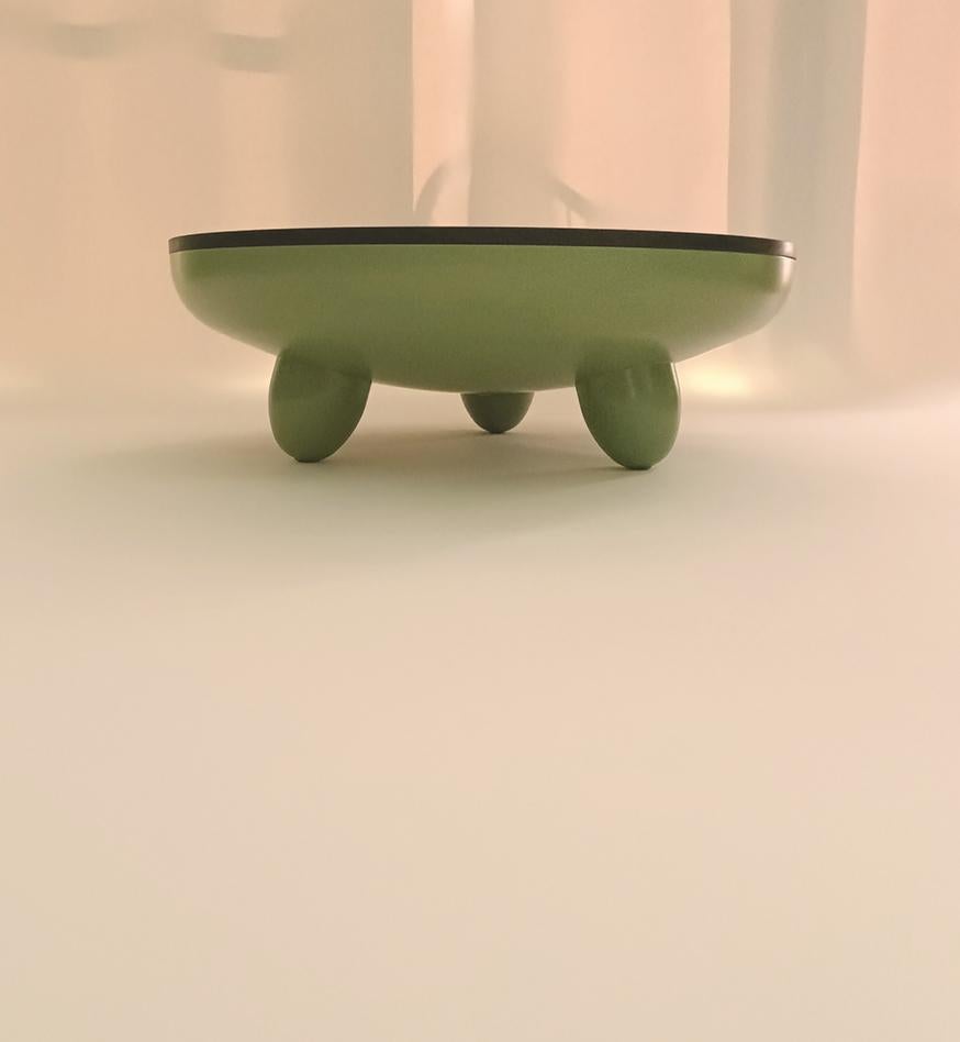 XXIe siècle et contemporain BLOSSOM (L) - table basse verte (acier et granit vert) par Candas Design en vente