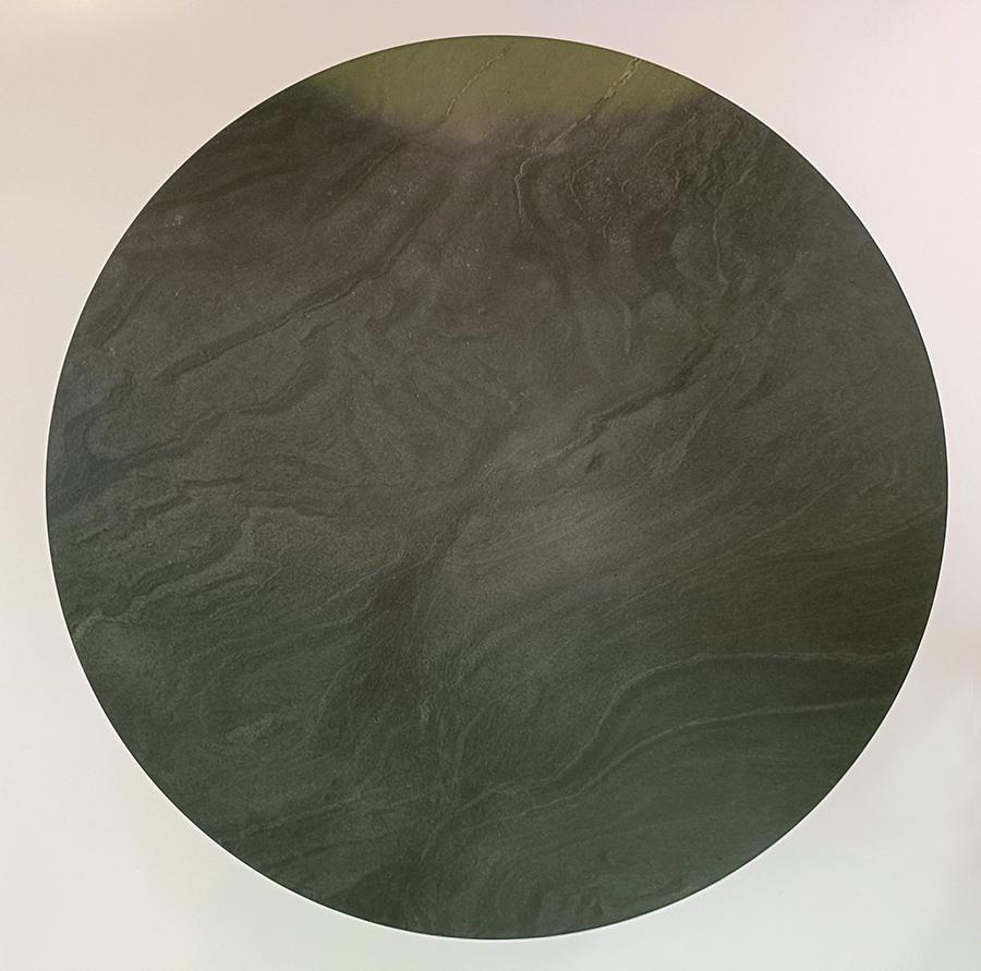 BLOSSOM (L) - table basse verte (acier et granit vert) par Candas Design en vente 2