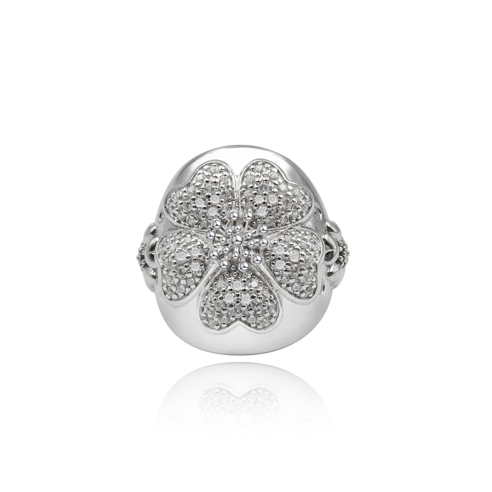 For Sale:  Blossom Pave Dome Ring 2