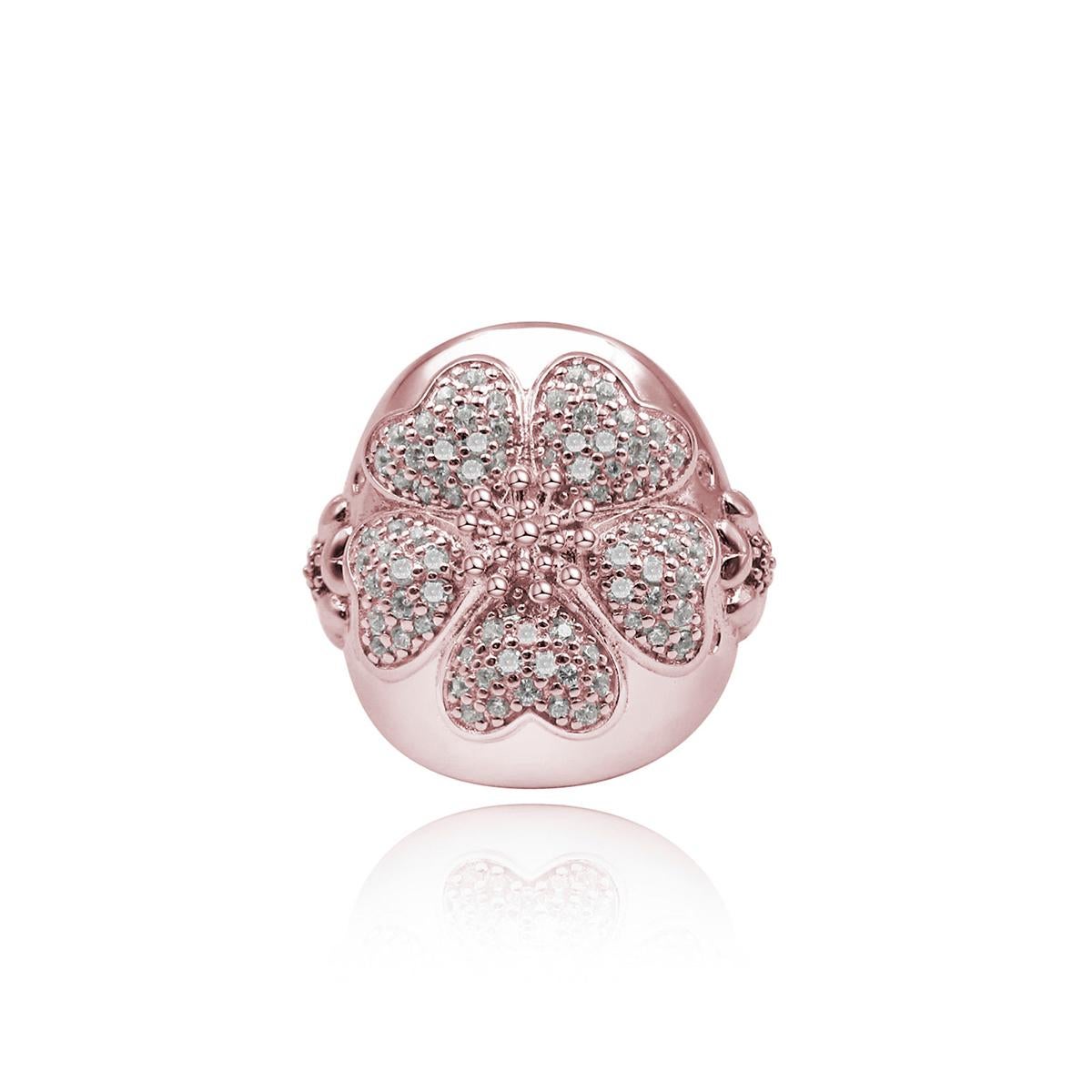 For Sale:  Blossom Pave Dome Ring 3