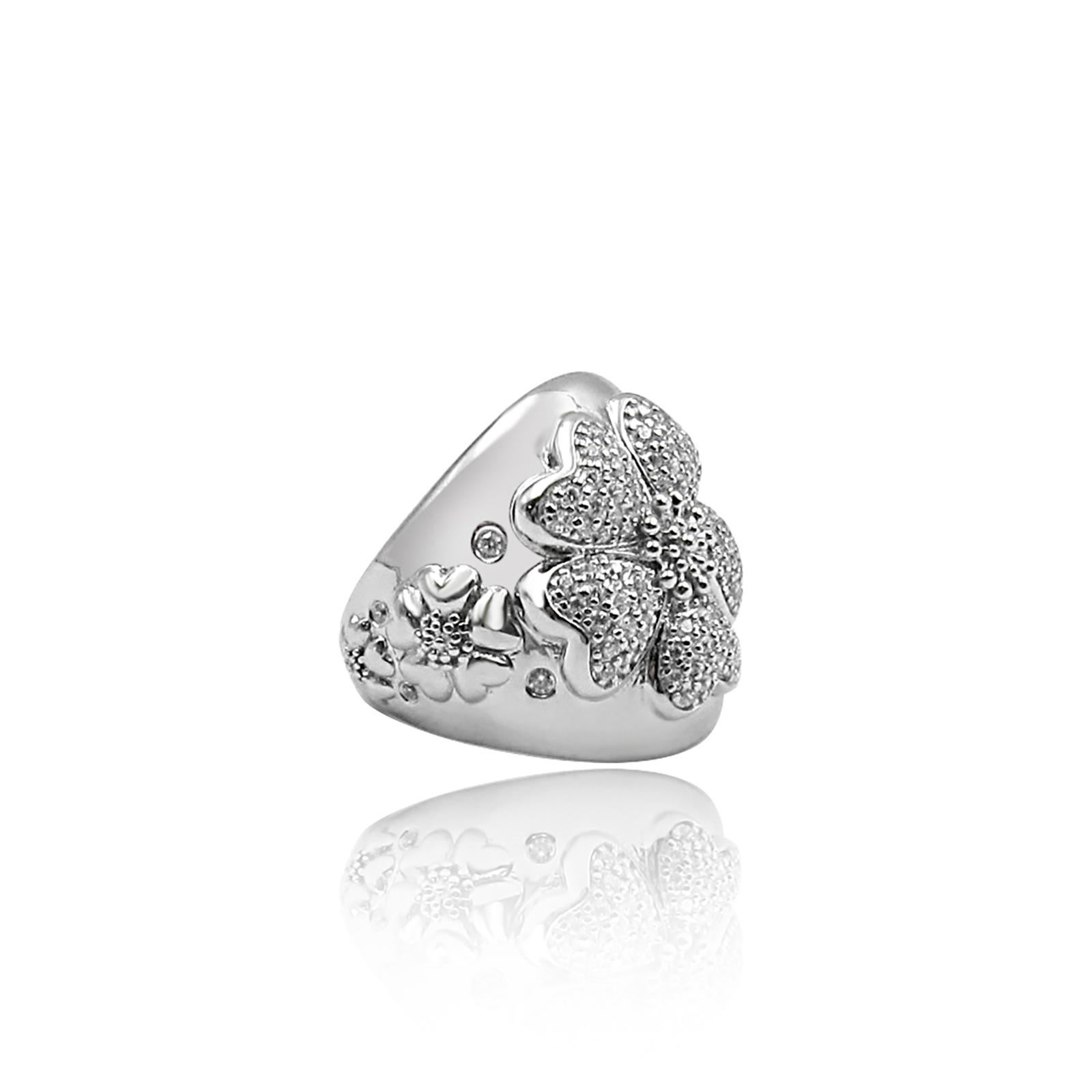 For Sale:  Blossom Pave Dome Ring 5