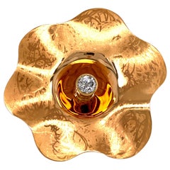 Georg Spreng - Blossom Ring 18 Karat Rosé Gold with Natural Round Diamond