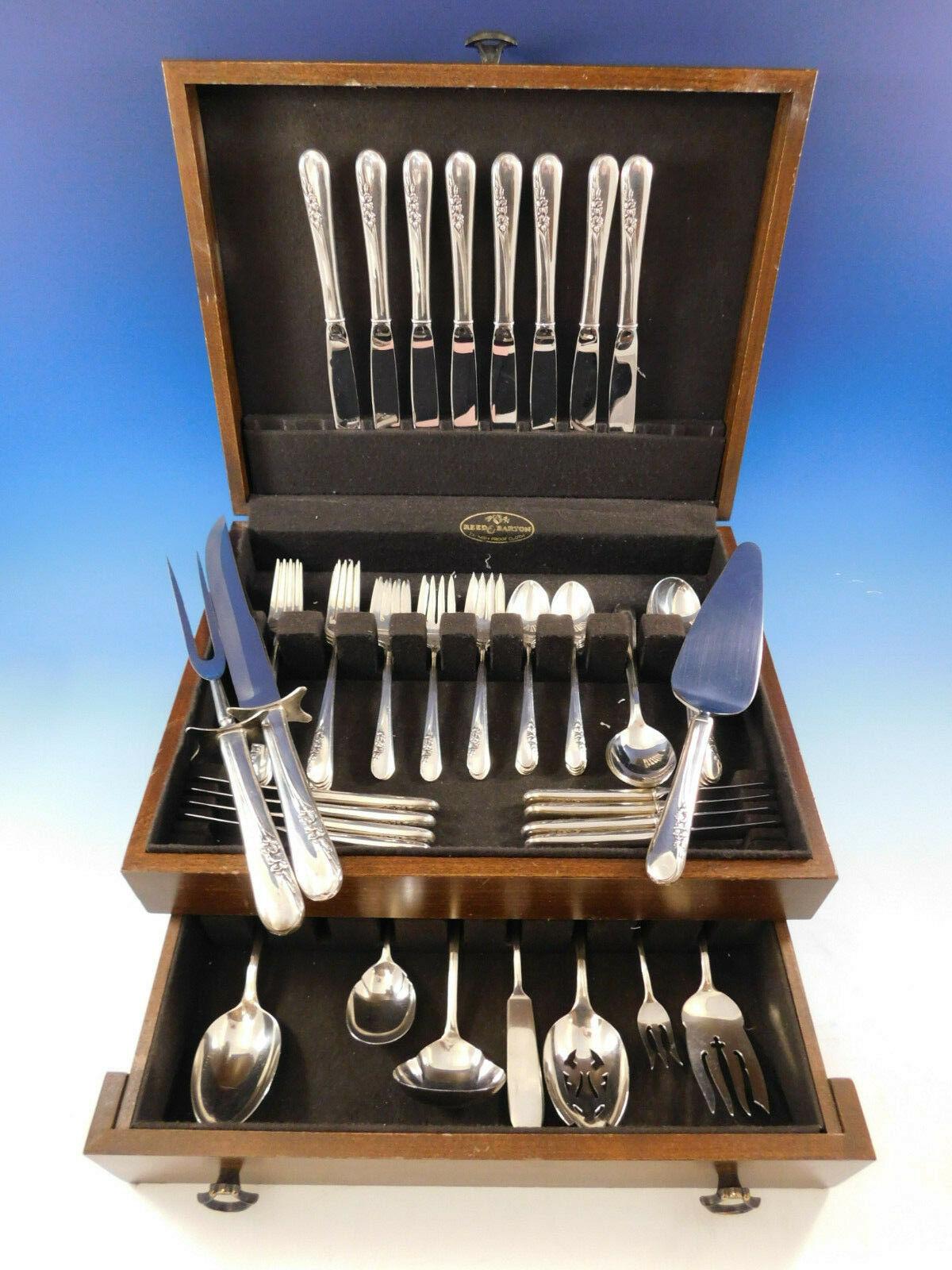 Blossom Time by International Ensemble de couverts en argent sterling, 58 pièces. Cet ensemble comprend :
8 couteaux, 9 1/4