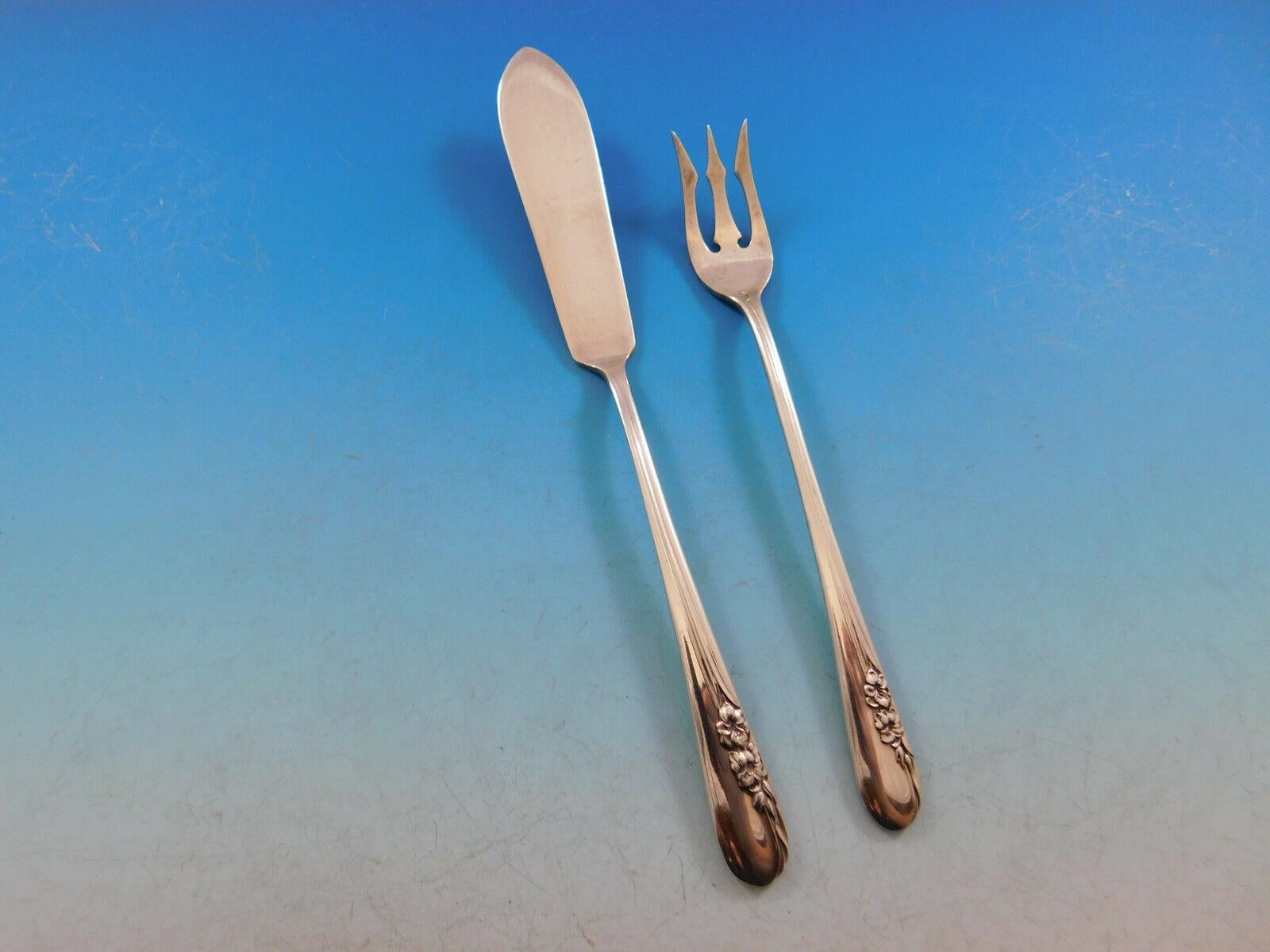 8 services de couverts en argent sterling Blossom Time par International, 58 pièces en vente 2
