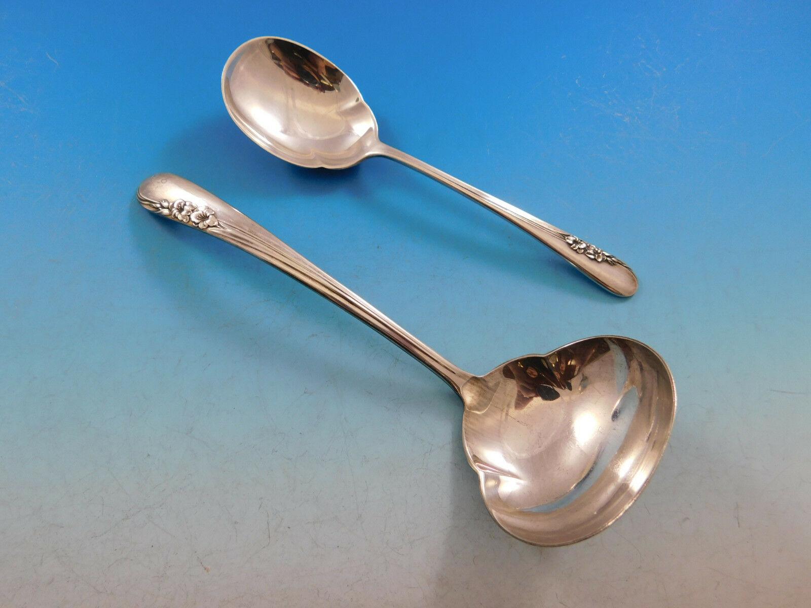 8 services de couverts en argent sterling Blossom Time par International, 58 pièces en vente 3