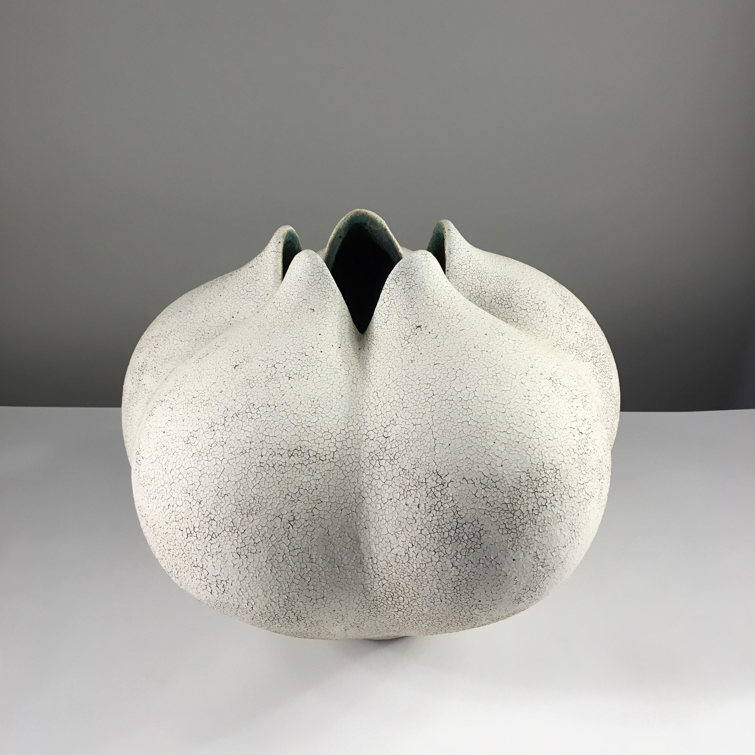 Organic Modern Blossom Vase Pottery by Yumiko Kuga For Sale