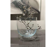 Blossom Vase with Porcelain and Blown Glass by Vanessa Mitrani