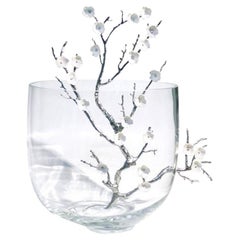 Blossom Vase with Porcelain and Blown Glass by Vanessa Mitrani