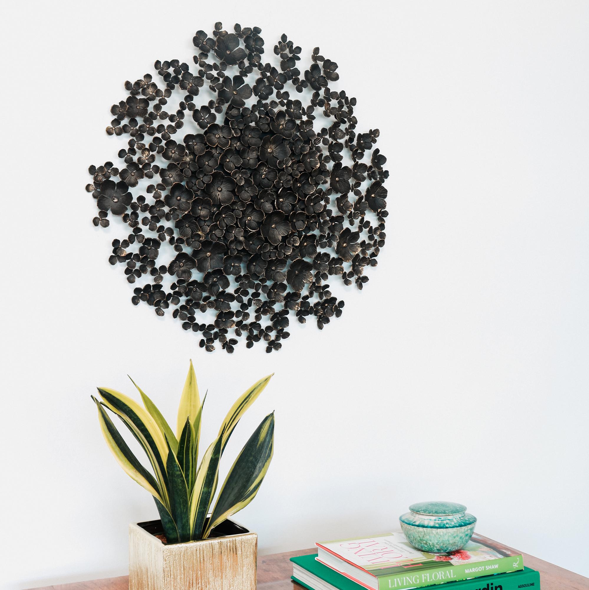 Welded Blossom Wall Sculpture For Sale