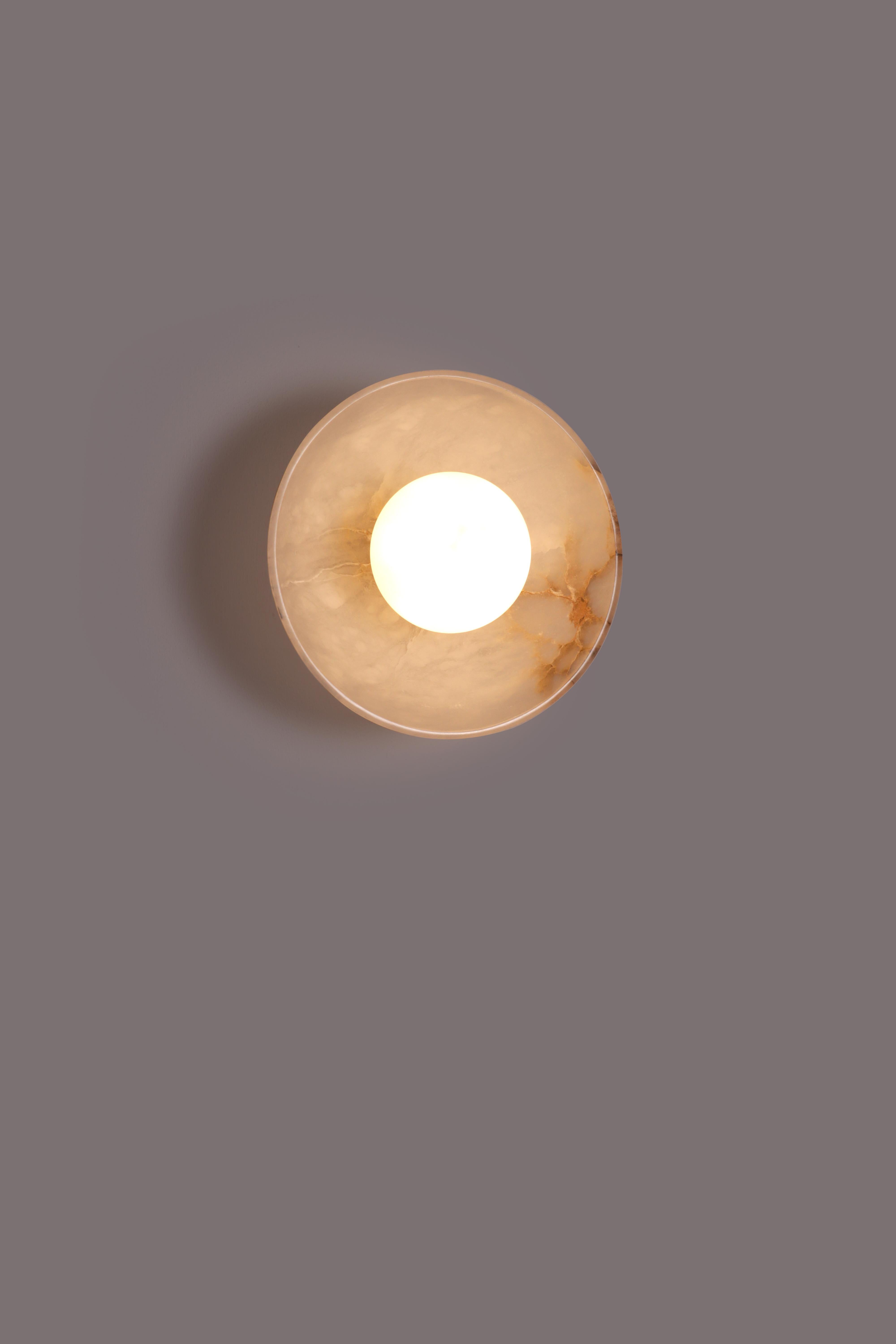 Post-Modern Blot Marble Dome Wall Sconce by Lamp Shaper For Sale