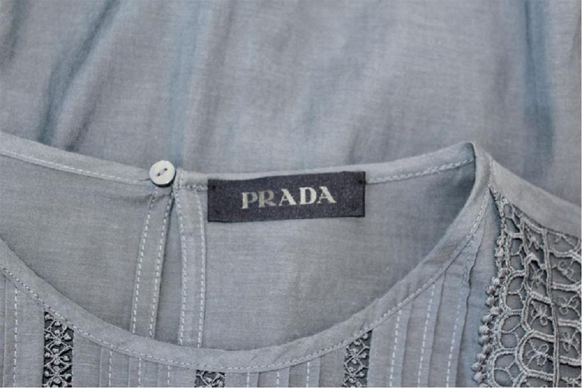 Gray Prada Blouse size S For Sale