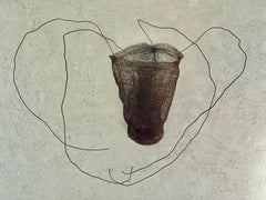 "Blow" Contemporary Hand-Woven Metal Sculpture by Lucy Slivinski