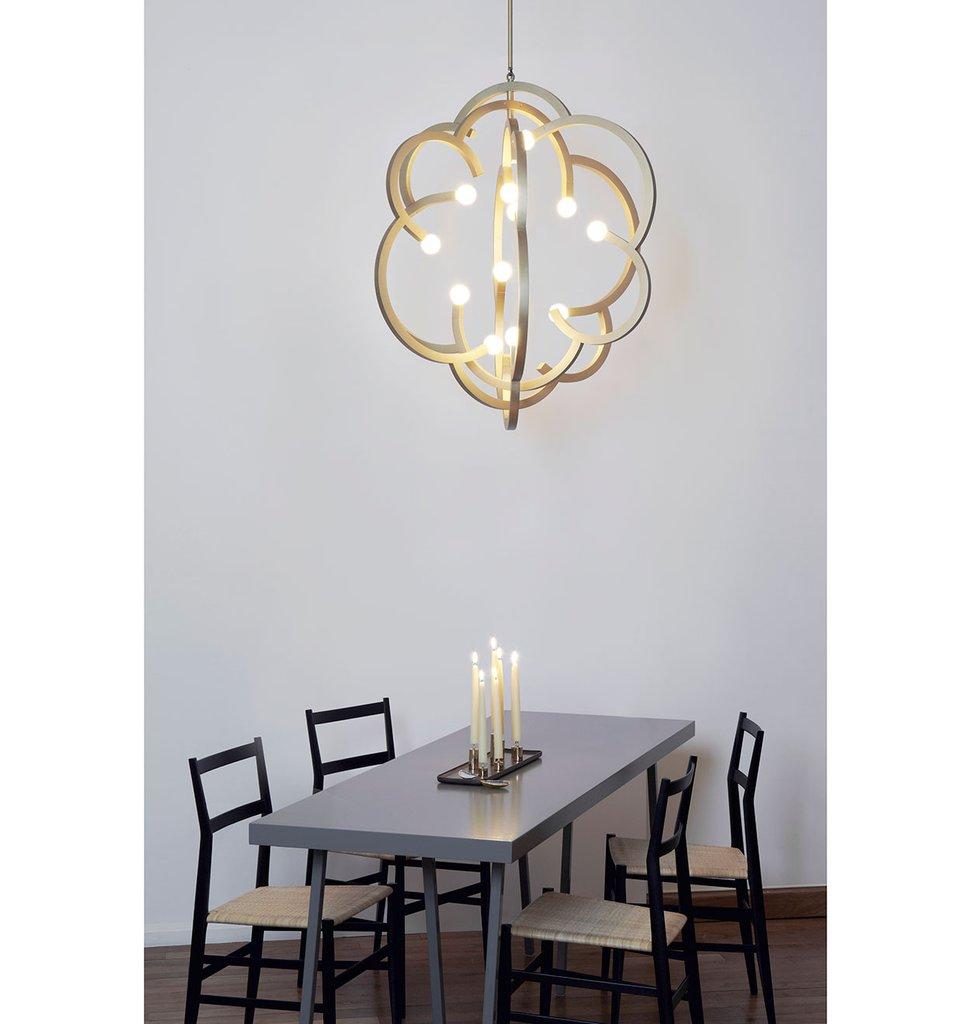 Contemporary Blow Pendant in Polished Nickel by Lindsey Adelman for Roll & Hill