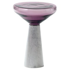 Blow Side Table by Draenert with Blown Glass and Stone
