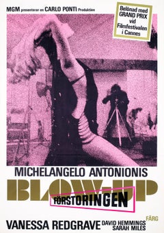 Blow up 1966 Swedish Film Poster