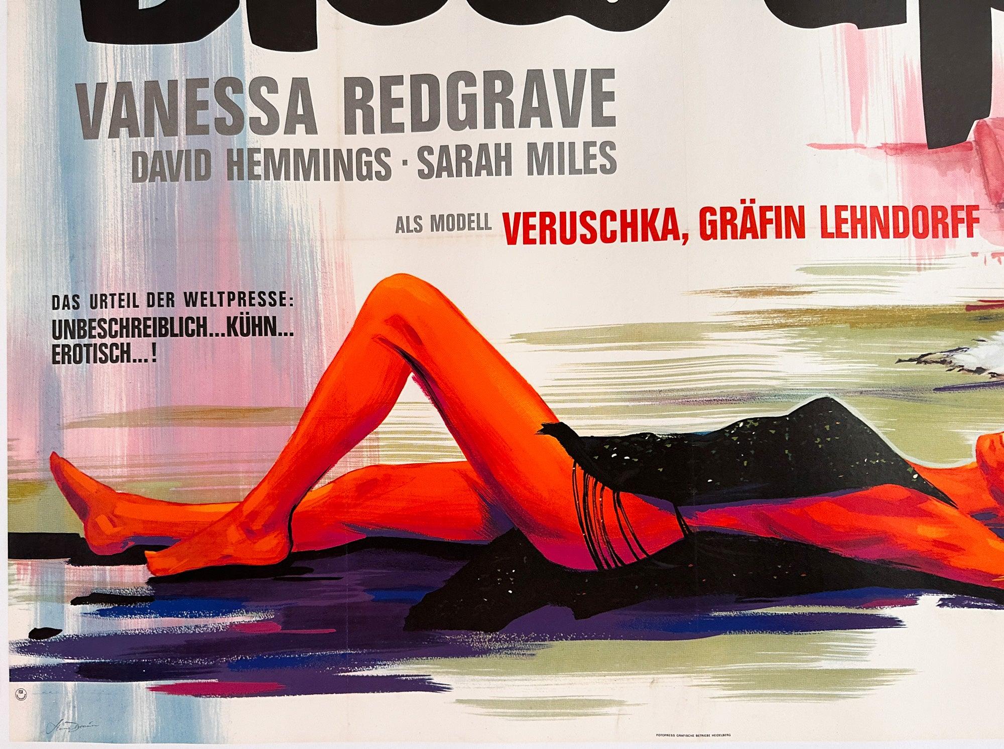 Blow Up 1967 Deutsches A0 Filmplakat, Braun im Zustand „Hervorragend“ im Angebot in Bath, Somerset