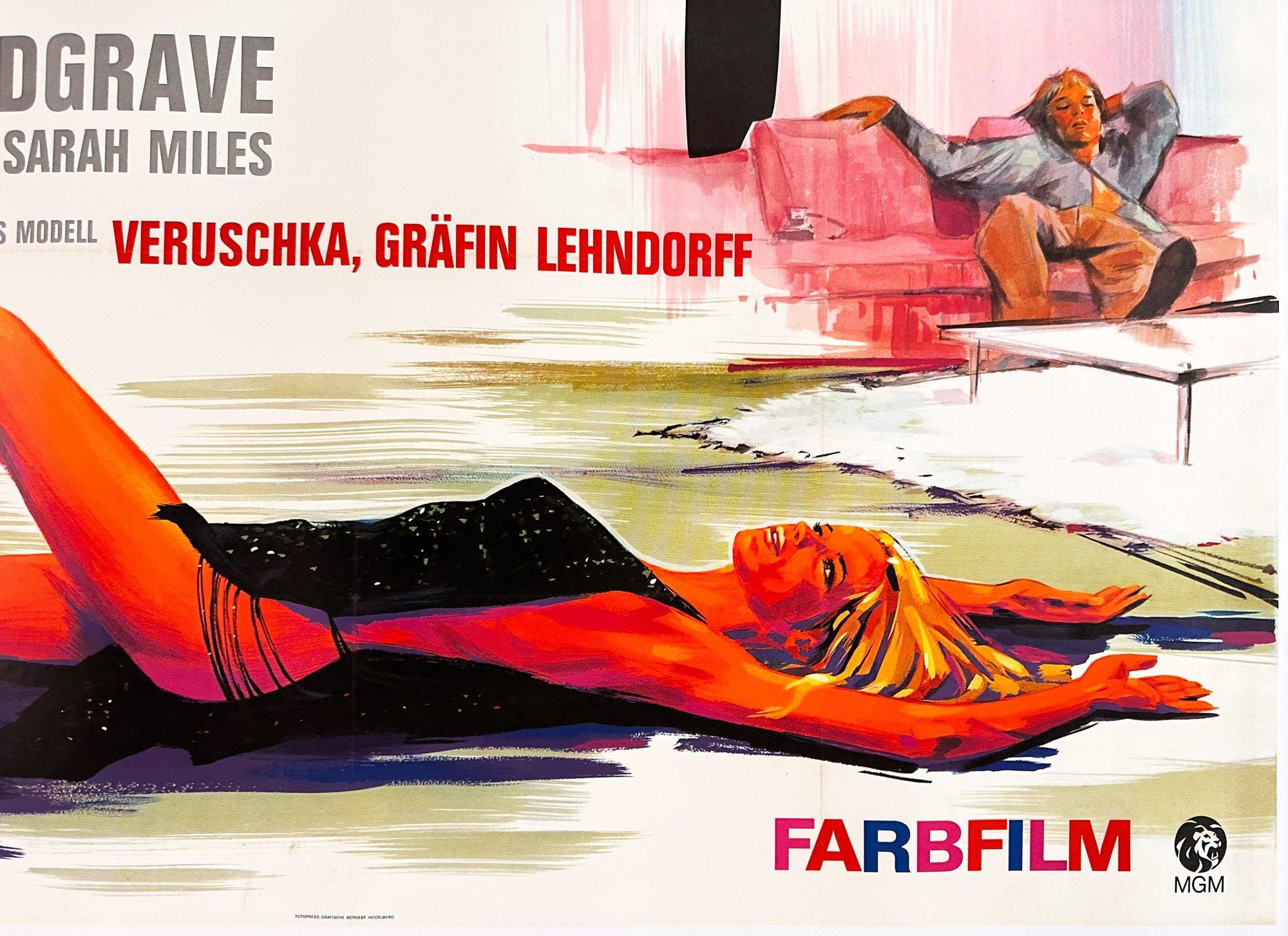 Blow Up 1967 Deutsches A0 Filmplakat, Braun (20. Jahrhundert) im Angebot