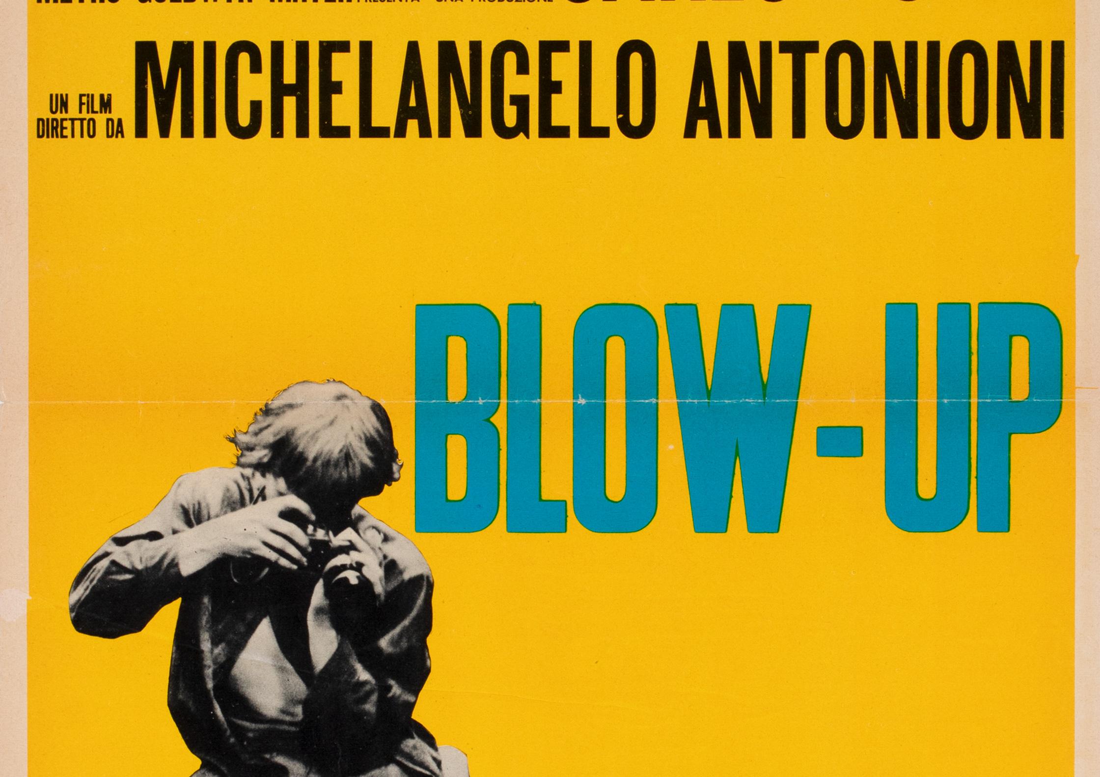 20th Century Blow-up 1967 Italian Locandina Yellow Style Film Poster For Sale