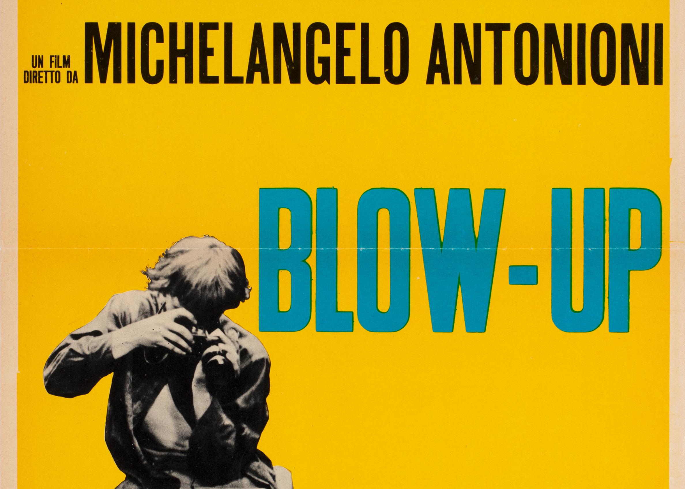 20th Century Blow-up 1967 Italian Locandina Yellow Style Film Poster For Sale