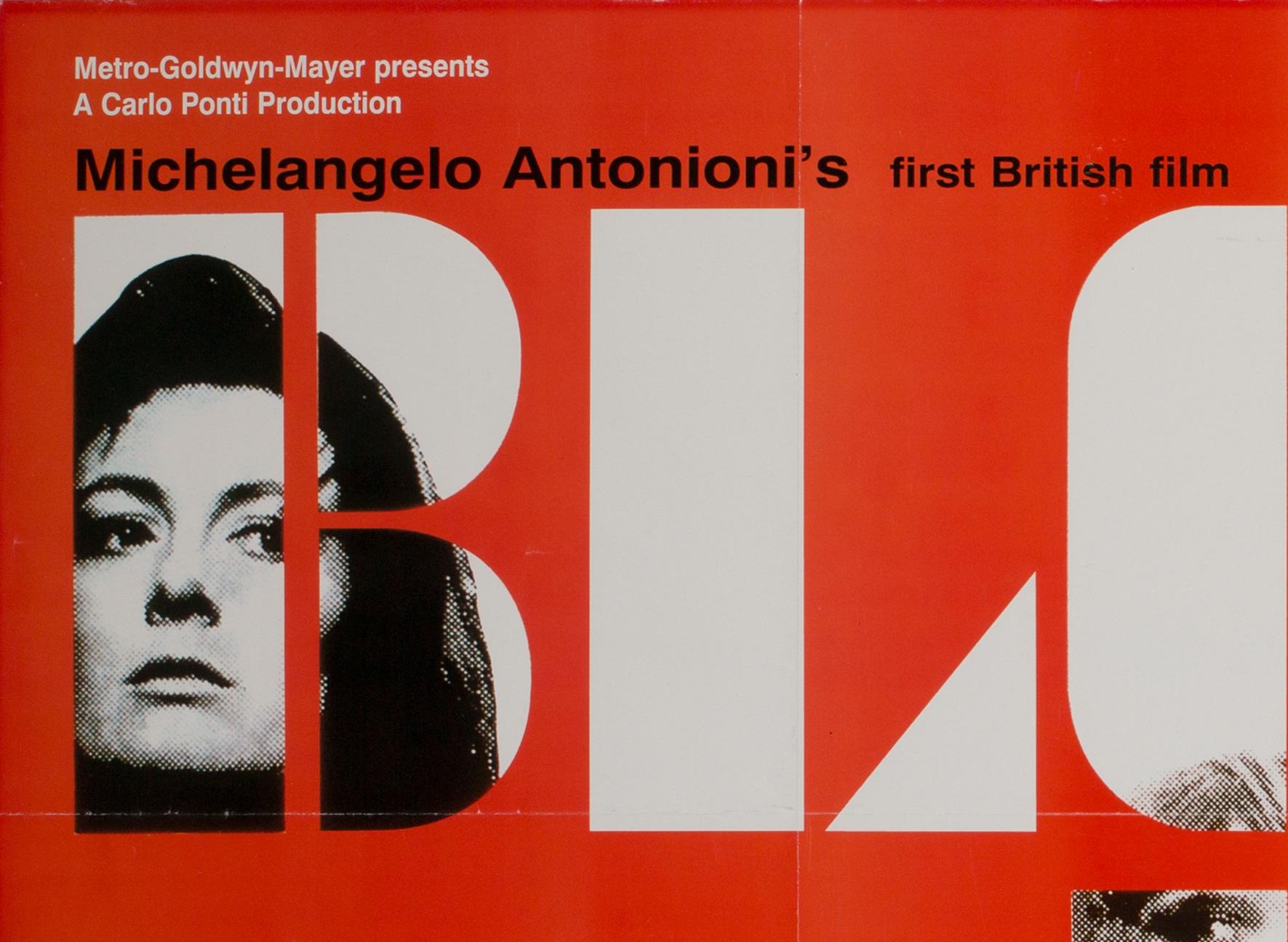 This fabulous country-of-origin poster for Michelangelo Antonioni's 1960s cult Classic Blow-up. starring Vanessa Redgrave and David Hemmings was a special doubled-sided promo poster likely sent to cinemas to get them to book the film.

Actual film