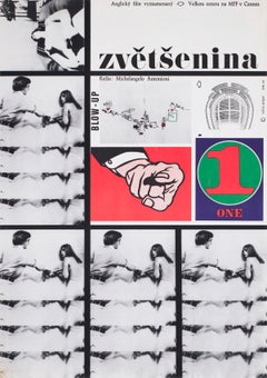 Blow up 1968 Czech A1 Film Poster Milan Grygar