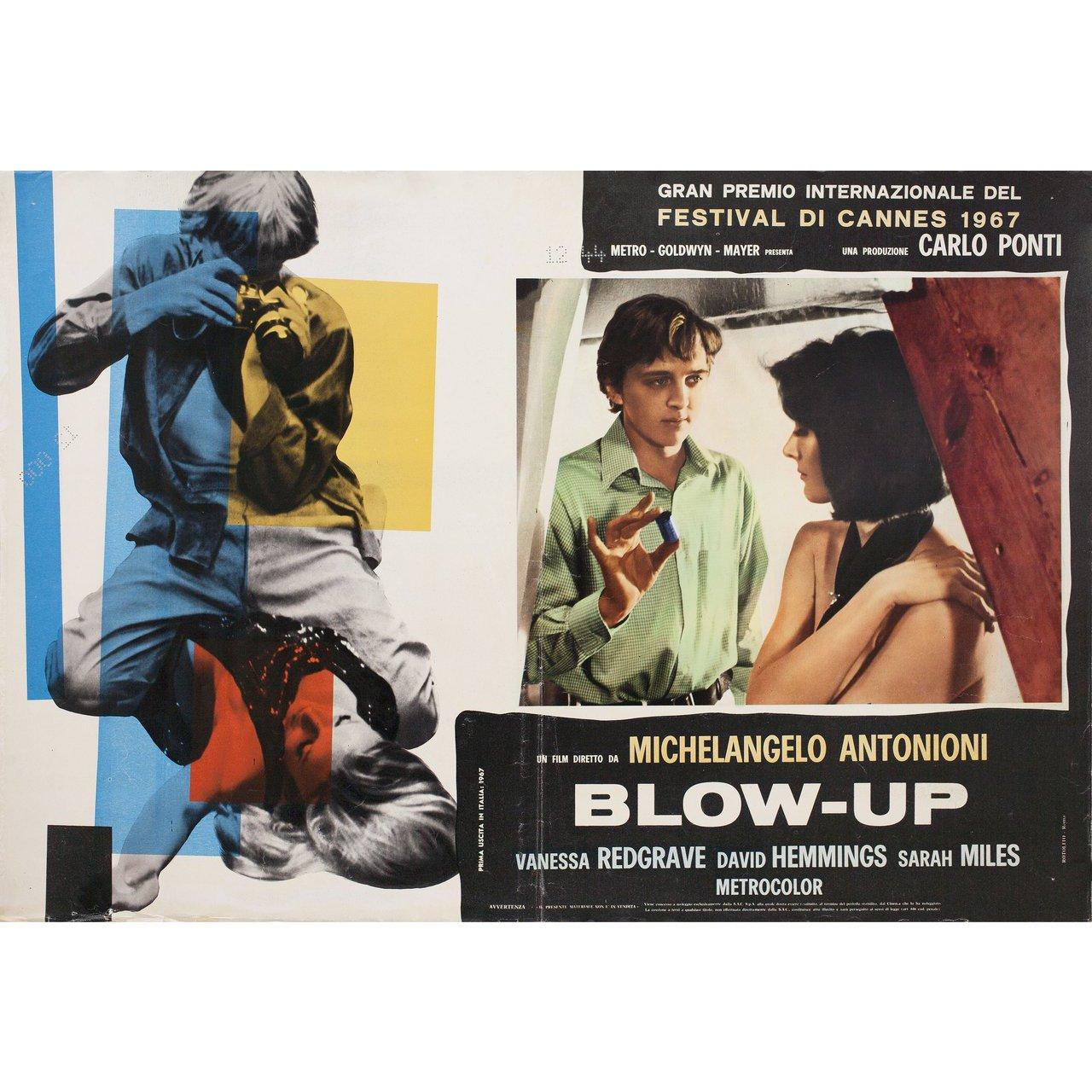 Original 1968 Italian fotobusta poster for the film Blow-Up (Blow Up) directed by Michelangelo Antonioni with Vanessa Redgrave / Sarah Miles / David Hemmings / John Castle. Very Good-Fine condition, folded. Many original posters were issued folded
