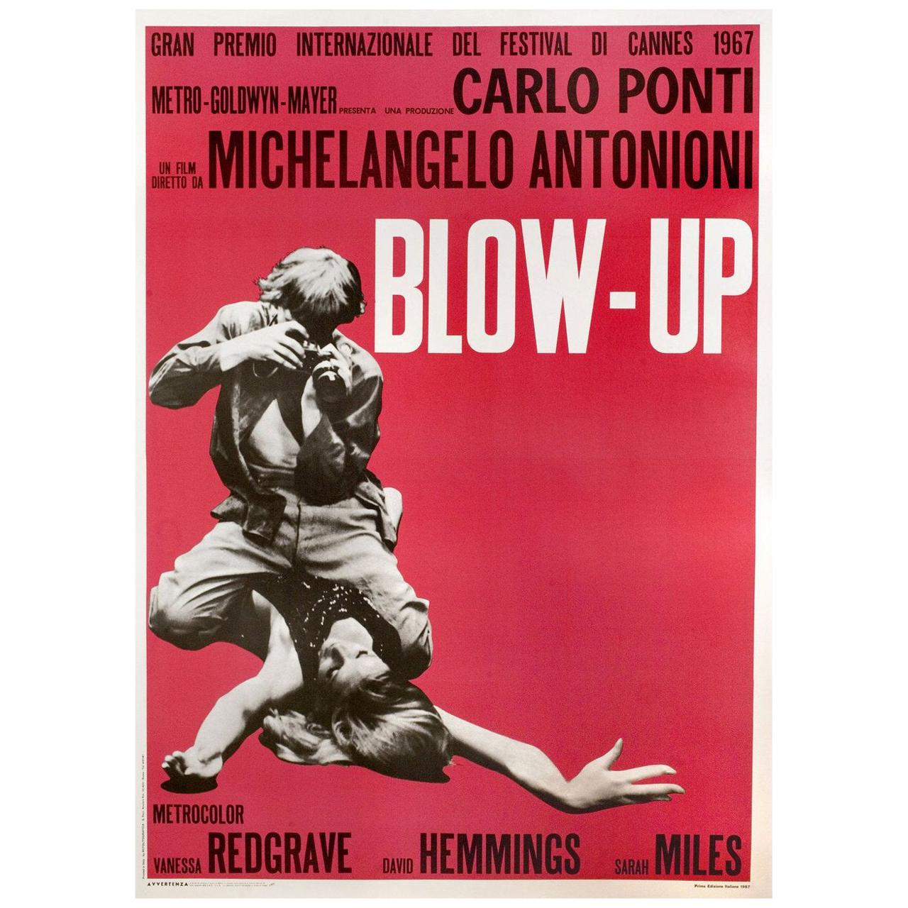 "Blow-Up" 1970s Italian Due Fogli Film Poster