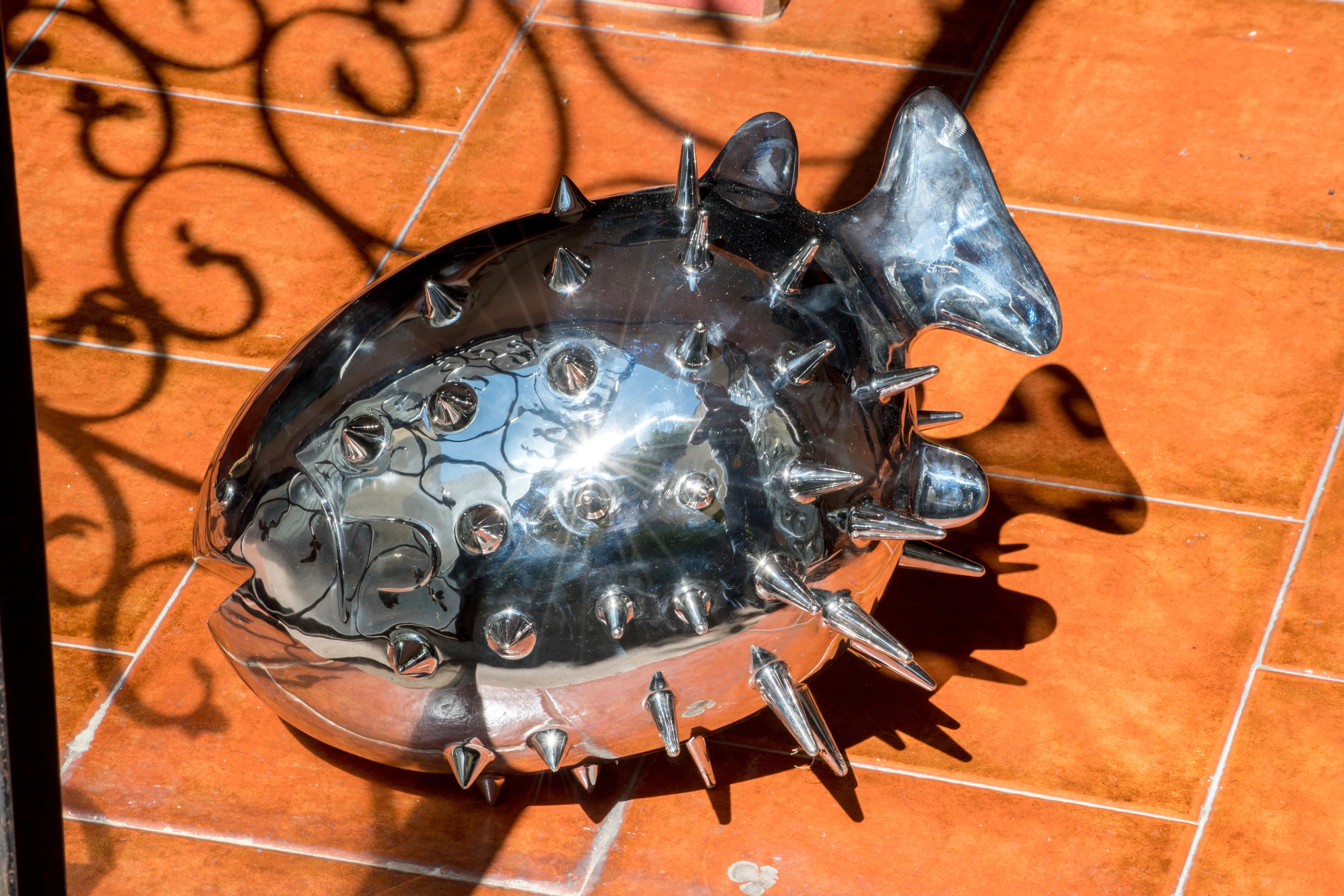 Blowfish sculpture by Mizraim Cárdenas For Sale 3