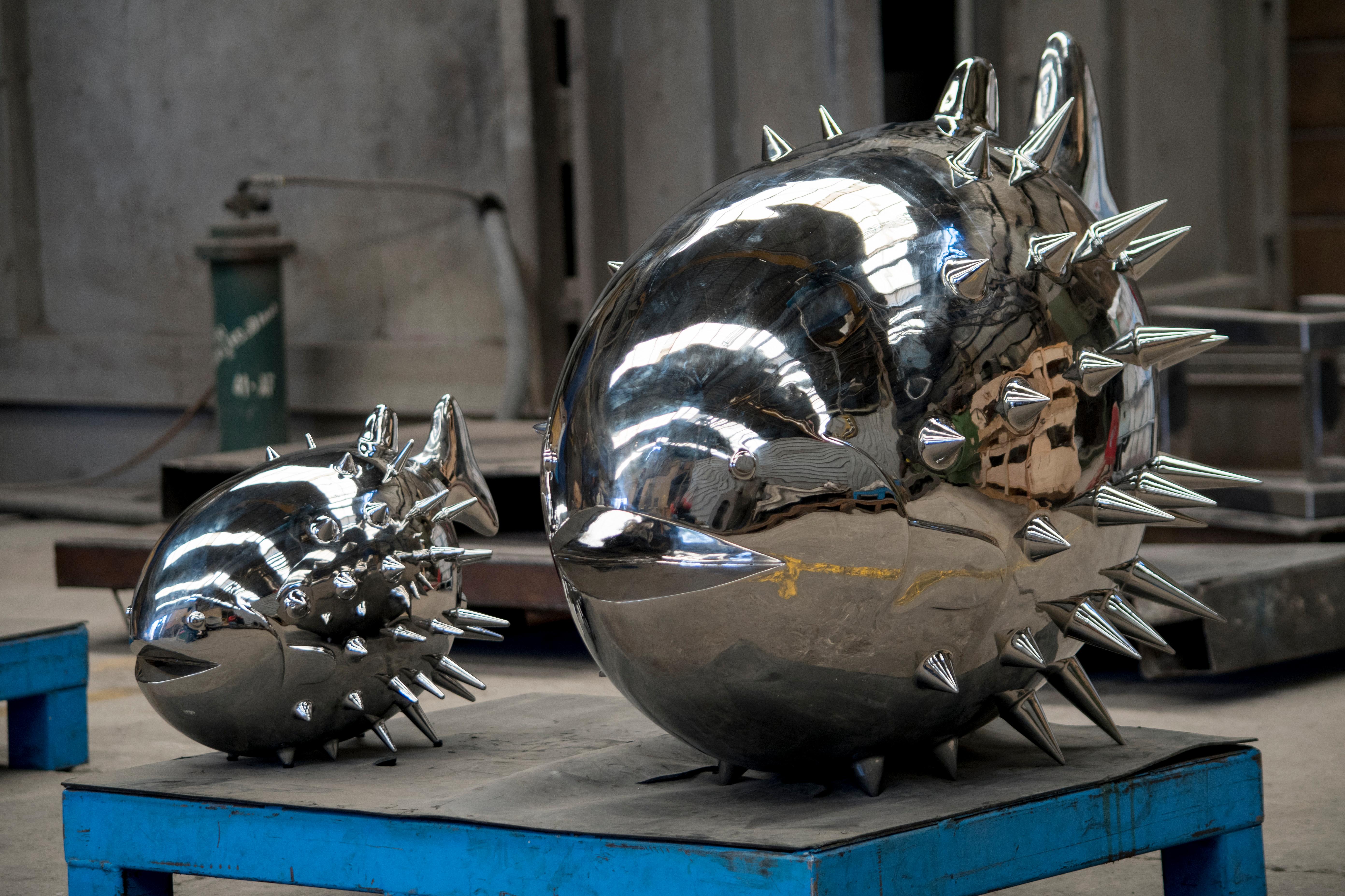 Blowfish sculpture by Mizraim Cárdenas For Sale 7