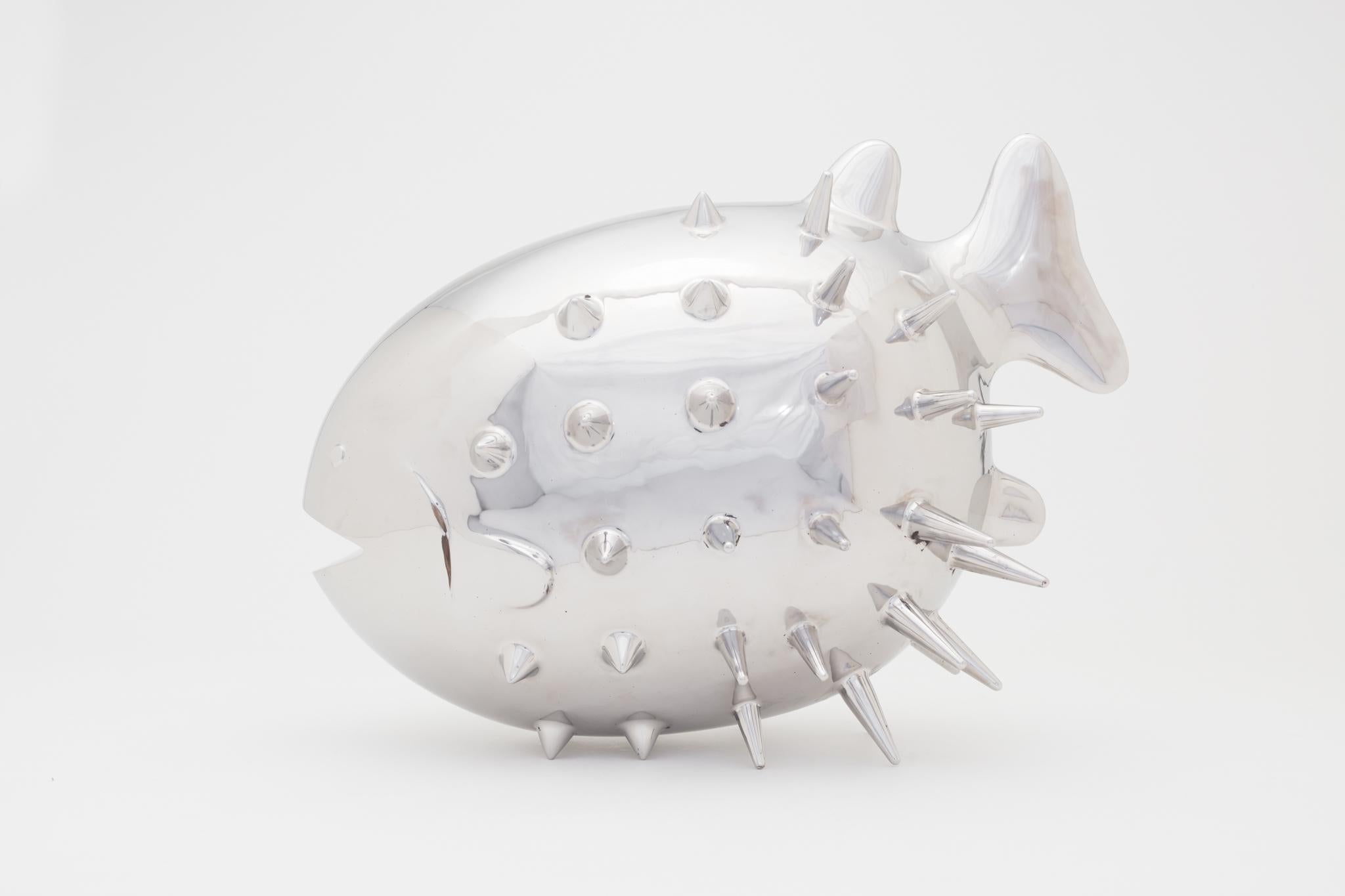 Minimalist Blowfish sculpture by Mizraim Cárdenas For Sale