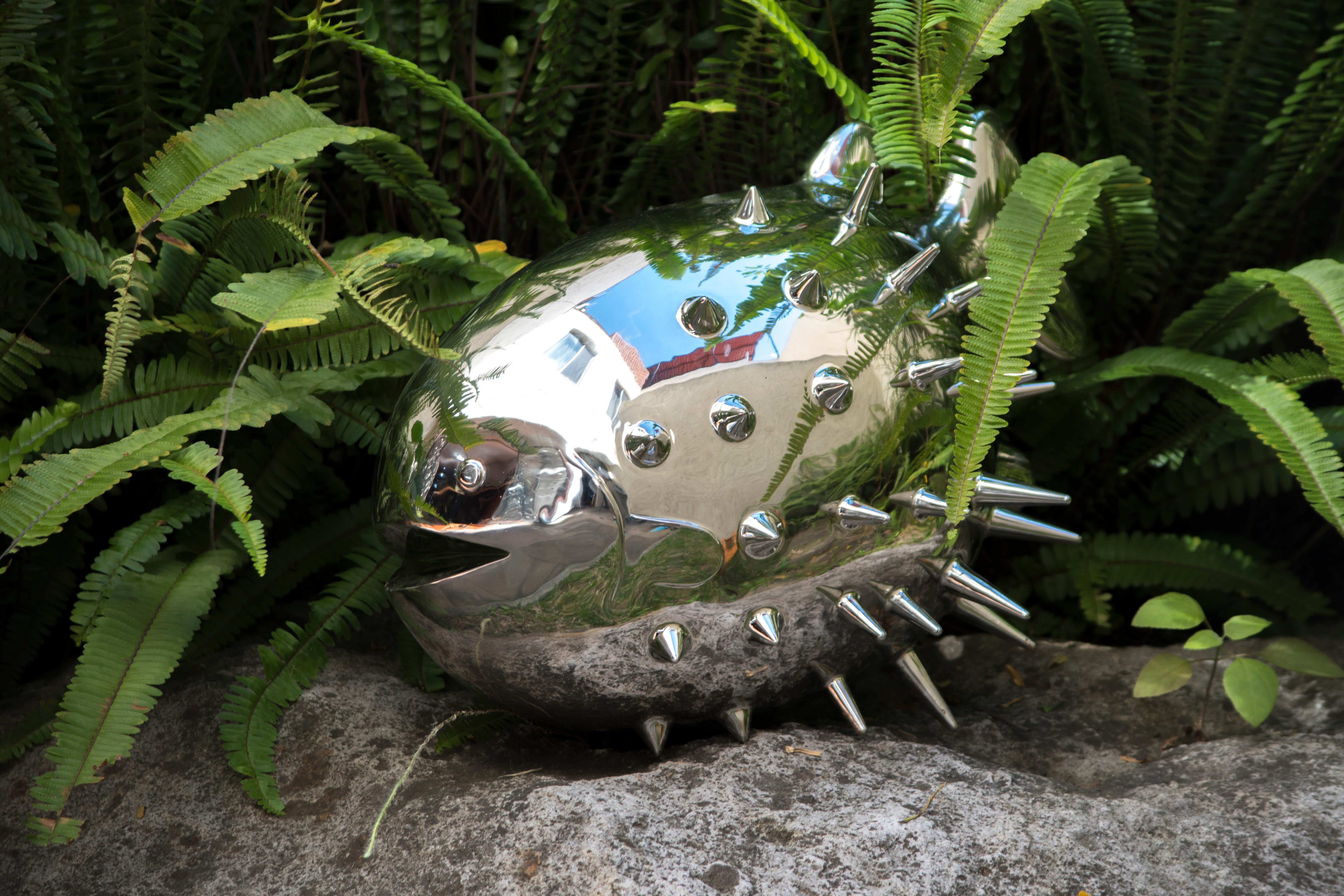 Blowfish sculpture by Mizraim Cárdenas For Sale 1