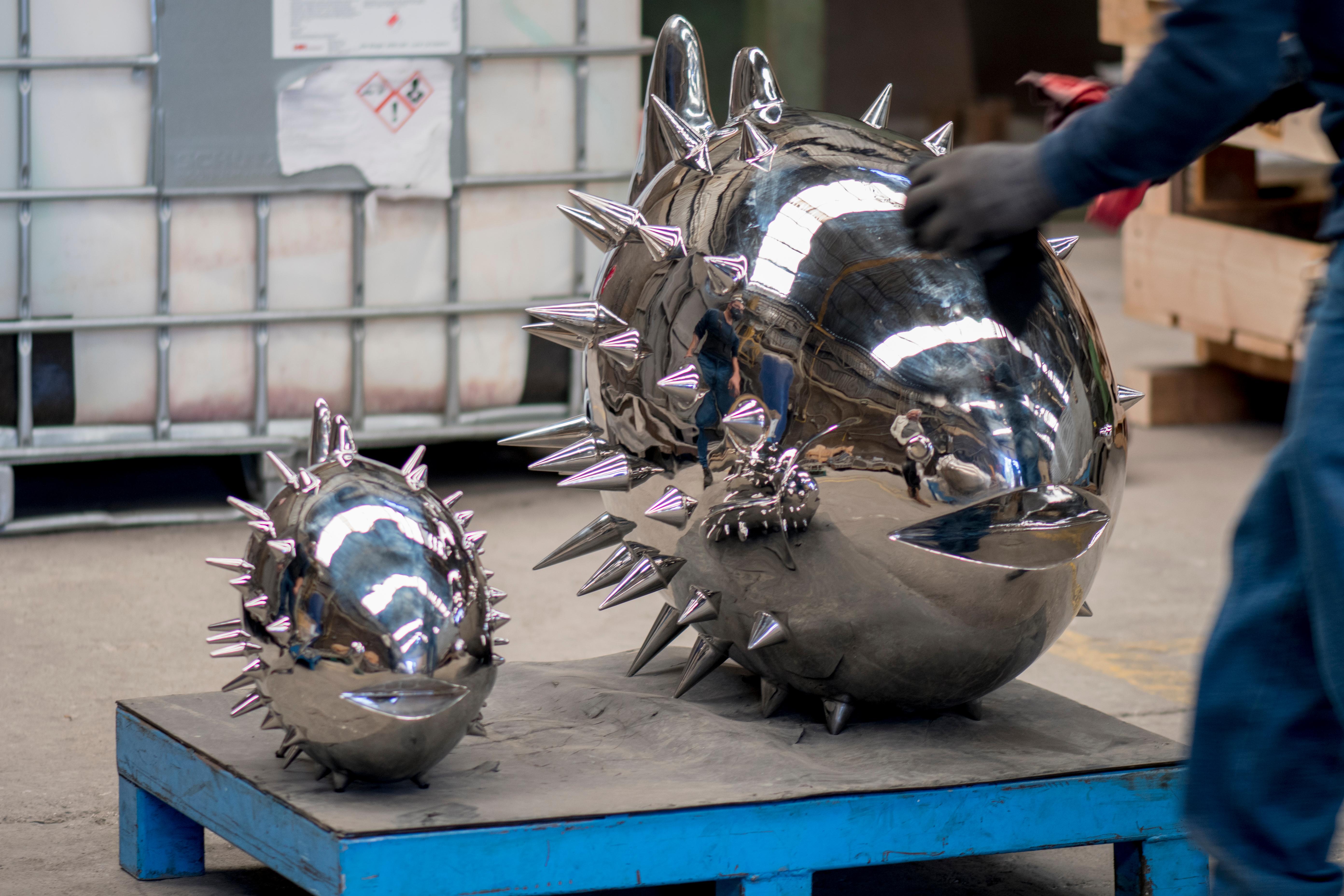 Blowfish sculpture by Mizraim Cárdenas (Large) For Sale 6