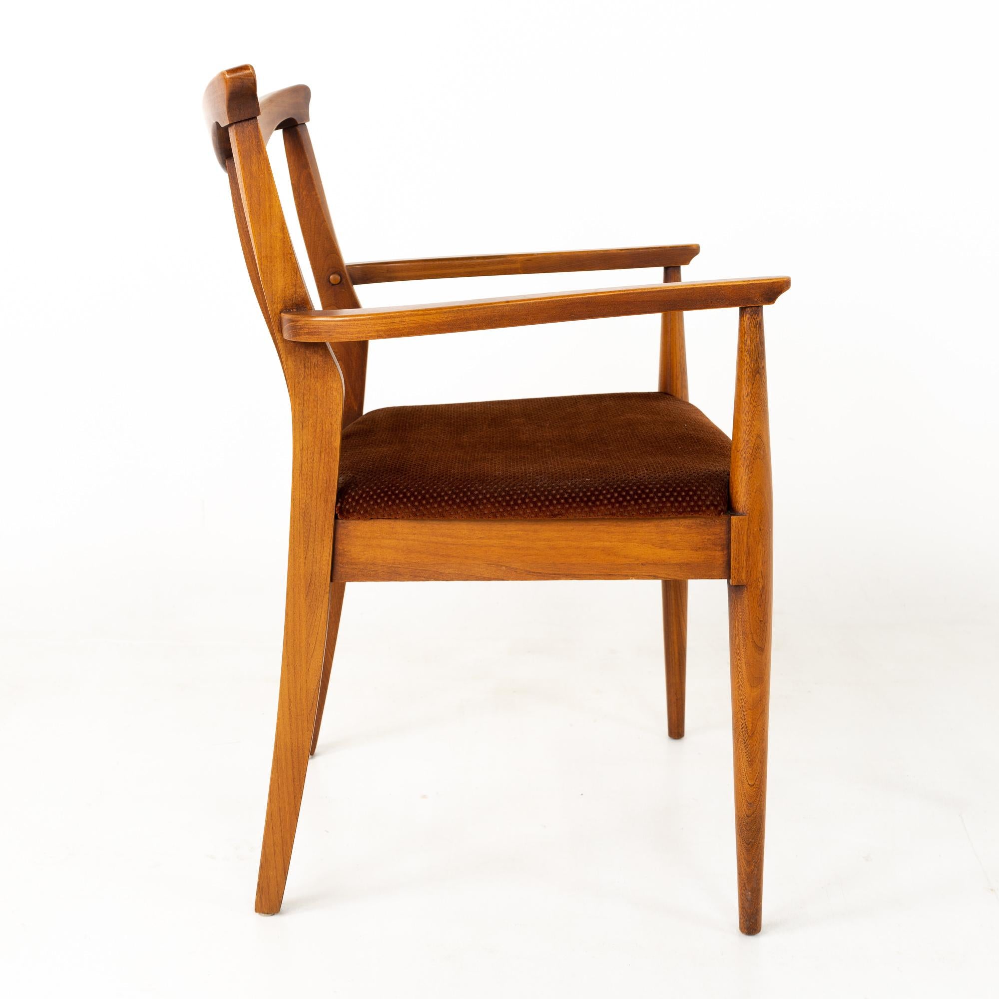 Blowing Rock Mid Century Walnut Dining Chairs, Set of 6 3