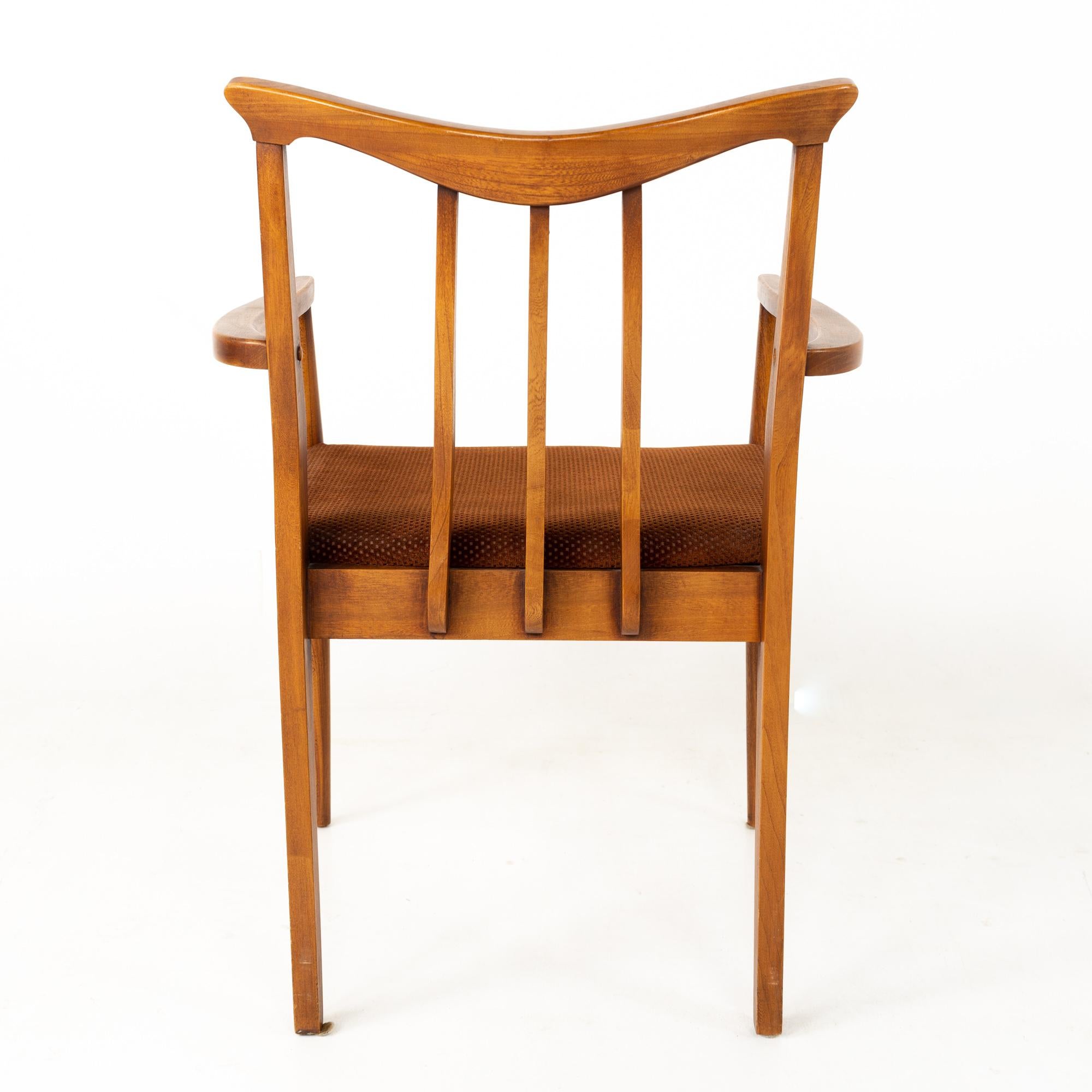 Blowing Rock Mid Century Walnut Dining Chairs, Set of 6 5