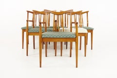 Blowing Rock Mid Century Walnut Dining Chairs, Set of 6