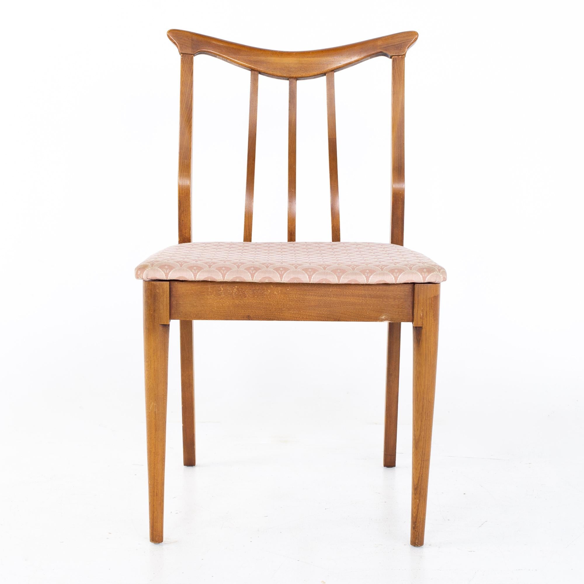 Blowing Rock Mid Century Walnut Dining Chairs, Set of 8 7