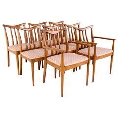 Used Blowing Rock Mid Century Walnut Dining Chairs, Set of 8