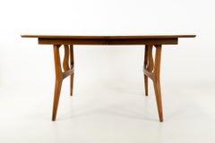 Blowing Rock Mid Century 10 Person Walnut Surfboard Dining Table