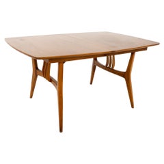 Blowing Rock Mid Century 10 Person Walnut Surfboard Dining Table