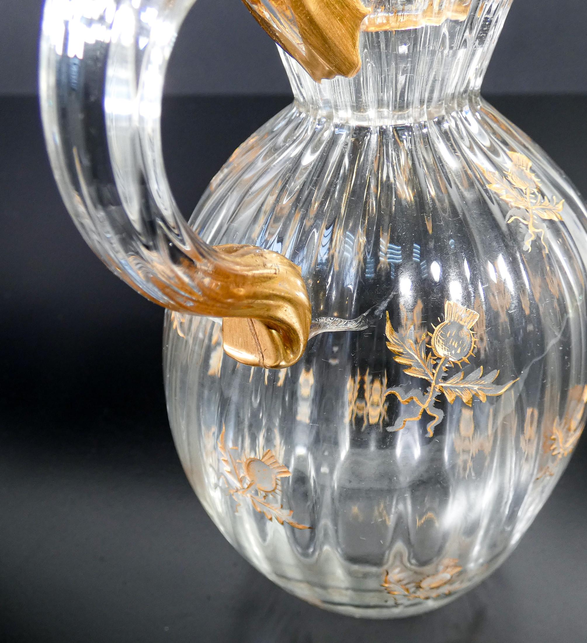 Blown and Engraved Glass Pourer, Daum Nancy, from the 'Service Ducal', 1891 4