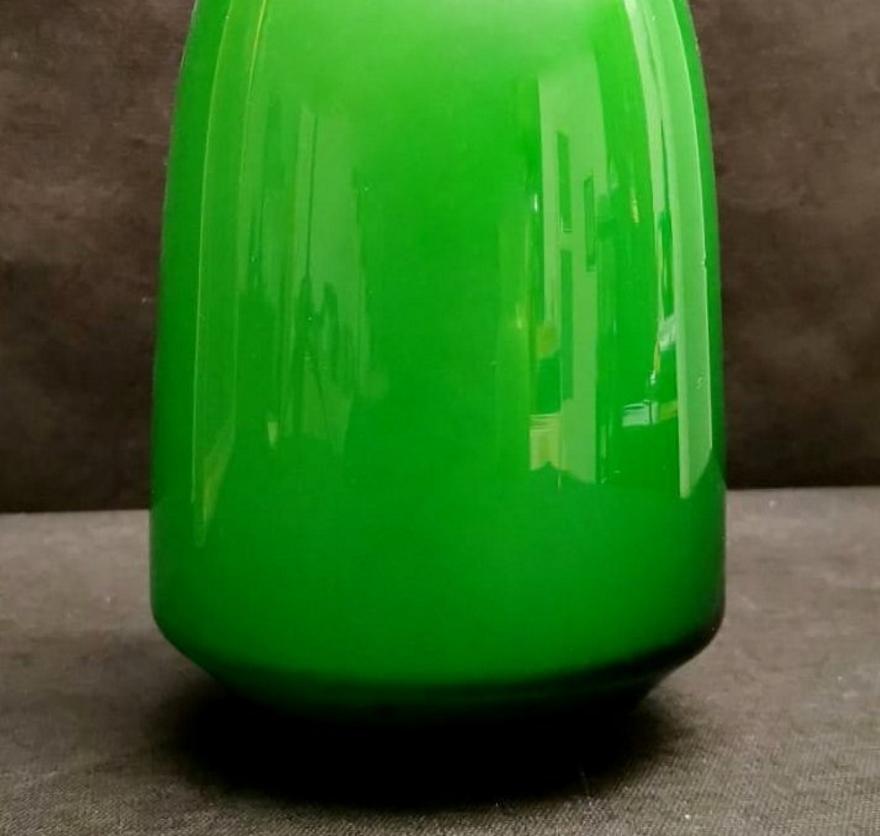 Glazed Murano Glass Italian Blown and Jacketed Vase, 1980s