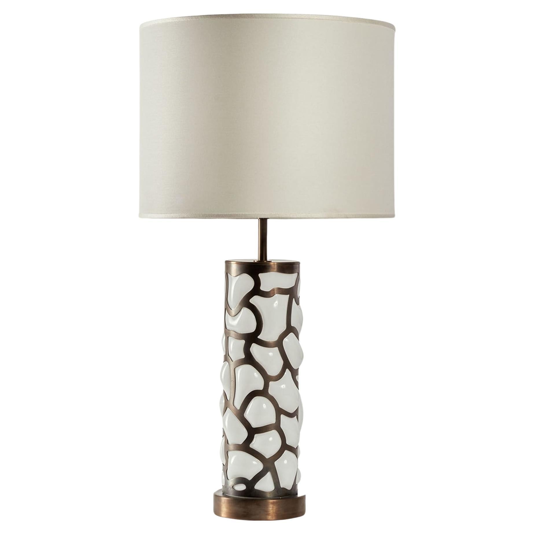 Blown Clouds Murano Glass Table lamp For Sale