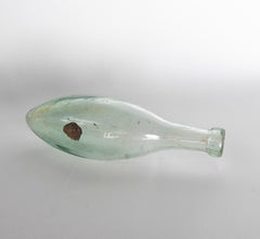 Blown Crystal Bottle with Elongated Shape