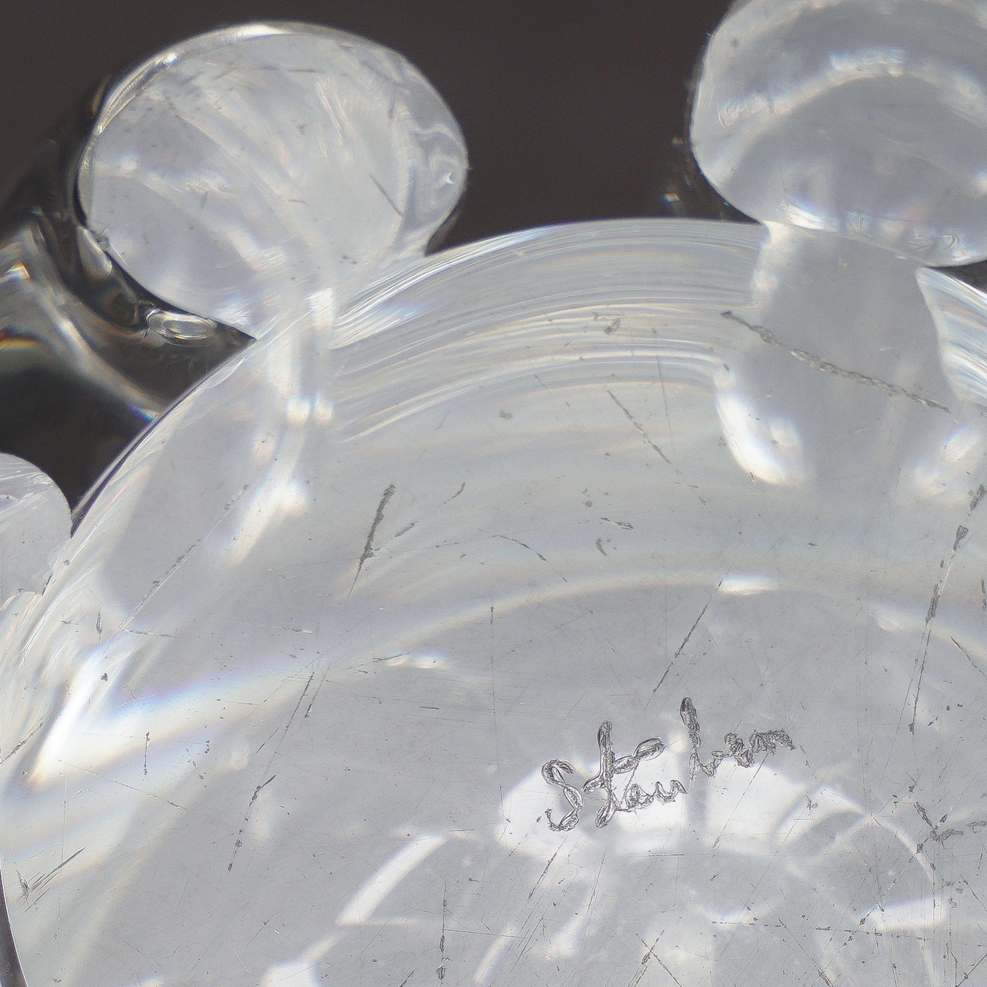 Blown & etched glass lotus vase by Steuben, c. 1942 1