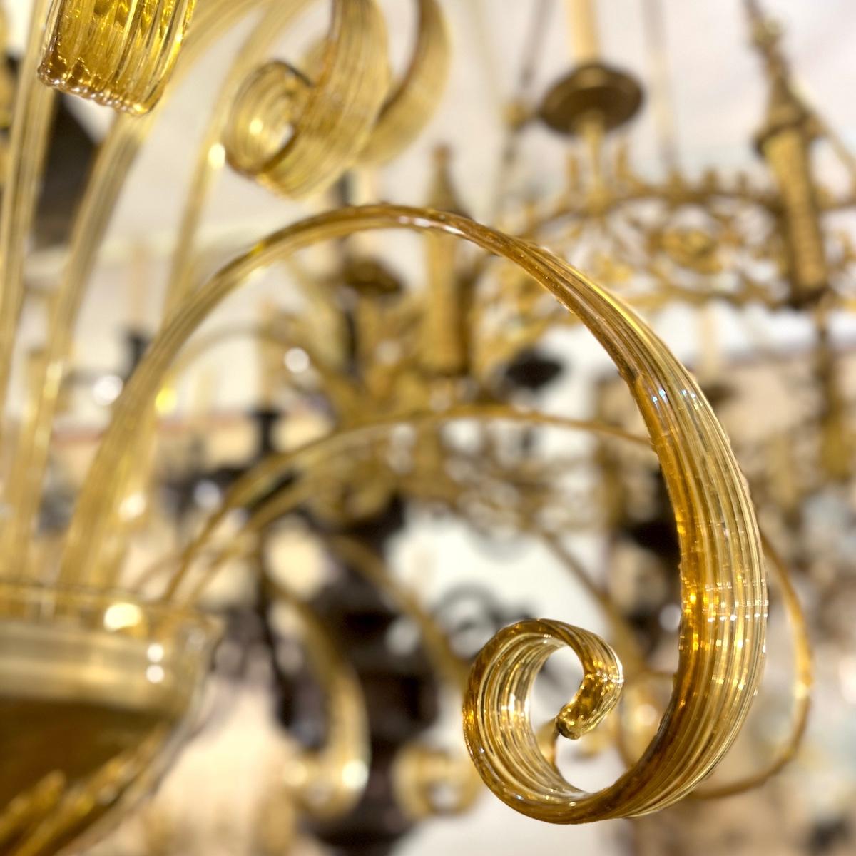 lampadario vetro soffiato